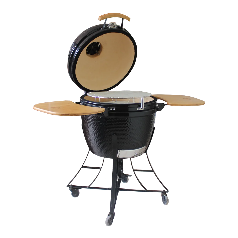Large Outdoor Auplex Kamado 21 24 29 Inch With Bamboo Side Table - Kamado 29,Auplex Kamado 24,Auplex Kamado 21 24 29 Inch