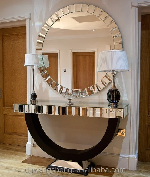 mirror and matching console table