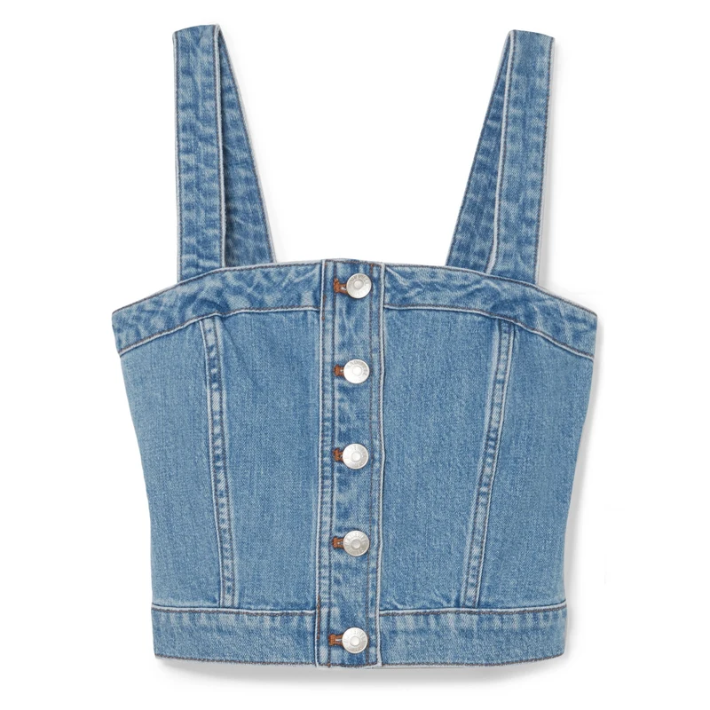 cute denim tops