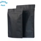 For Amazon Hot Selling Matte Black Stand Up Pouch For Party Favor Food Storage