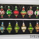 Christmas Glass Ornament Wholesale New Arrival Indian Culture Mini Handpainted Glass Drop Christmas Hanging Ornament