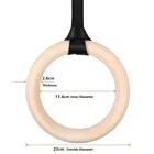 Ningbo Fitness Item Natural Gymnastics Wood Workout Gym Rings