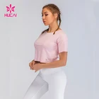 Custom Light Weight Cotton Spandex Loose Fit Ladies Crop Top T Shirt