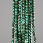 Beads Genuine Stone Beads Genuine Rondelle 4mm*2.5mm African Turquoise Stone Beads