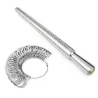 Silver Set Jewelry Silver 0-15 TSK Metal Scale Silver US Finger Size Gauge Set Finger Sizer Tools For Jewelry