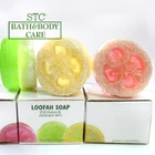 Soap Spong Soap Round Shape Natural Basic Cleaning Bath Soap Private Label OEM Handmade Soft Sponge Loofah Soap