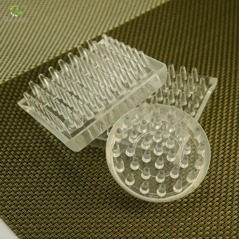 45mm Clear Spiked Castor Cup Anti Slide Floor Carpet Furniture Protector 