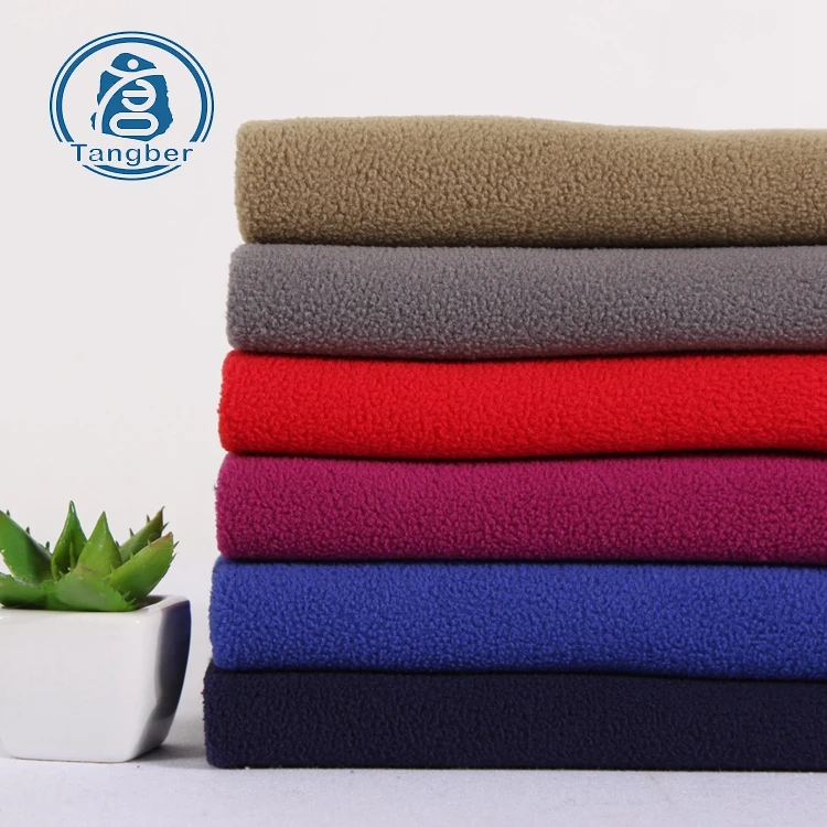 Two side brush fleece fabric double sided knit 280 gsm 100% polyester anti pilling polar fleece fabric