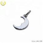 Silver Tags Custom Made Silver Necklace Charms Moon Logo Metal Jewelry Tags