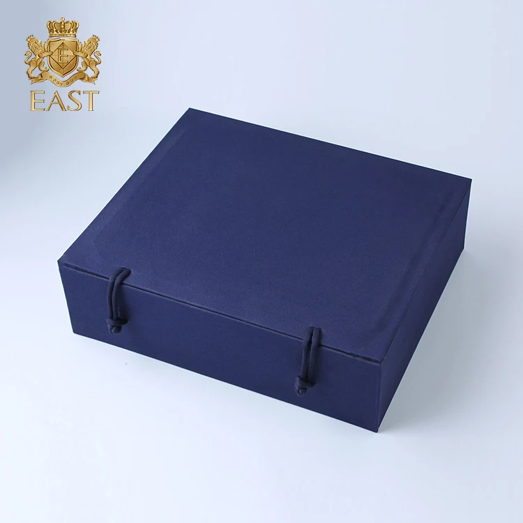dark blue luxury custom printing logo cardboard packaging gift