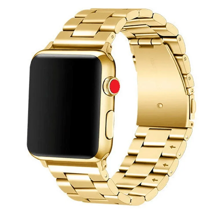black iwatch with gold band