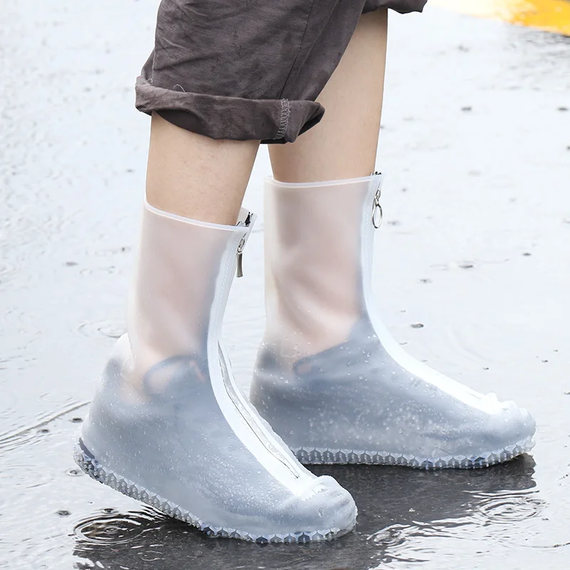 Details about   1 Pair Latex Waterproof Shoe Covers Women Men Reusable Snow Non-slip Rain Boots 