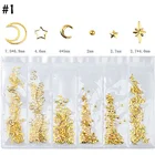 Art Rivet Nails Art Metal Japanese Nail Art Rivet Jewelry Mixed Shape 6 Designs/pack Nail Metal Studs Decoration
