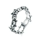 Silver Ring Cool Animal Head Jewelry Unique 925 Sterling Silver French Bulldog Band Ring