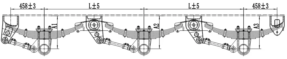 Foshan Mbpap Leaf Spring Mechanical Suspension Parts Trailer Balance