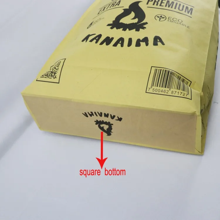 10lbs 10kg 15kg Kraft Paper Laminated pp Woven for Lump Hardwood Bbq Charcoal Bags