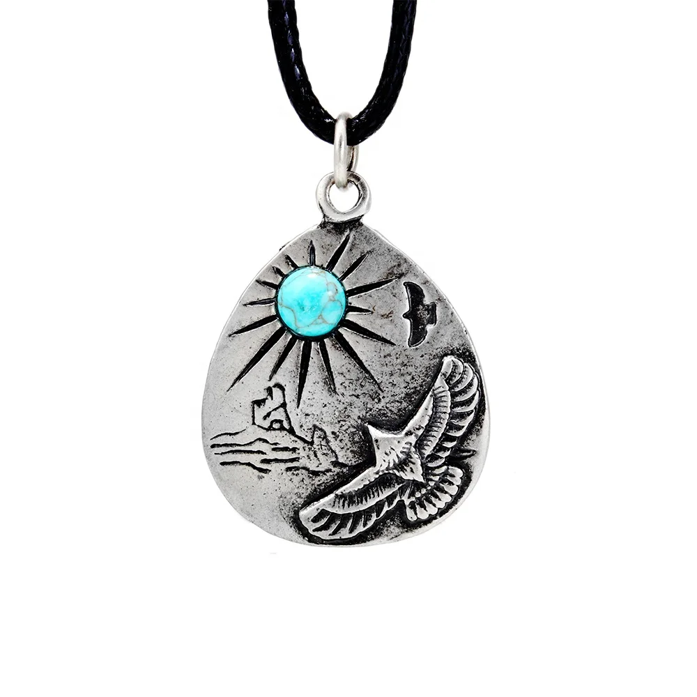Alloy Water Drop Pendant Necklace 