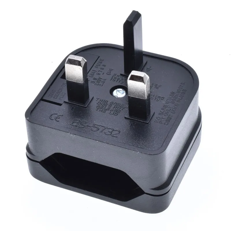 5x EU/Europe/European 2 Pin to UK 3 Pin Travel Adapter Plug Adaptor Converters