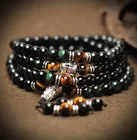 Obsidian Bead Bracelet Beads Obsidian Bead Buddha Bracelet Meditation Mala Bead 108