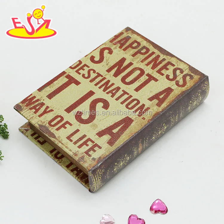 wholesale wonderful wooden fake book storage box