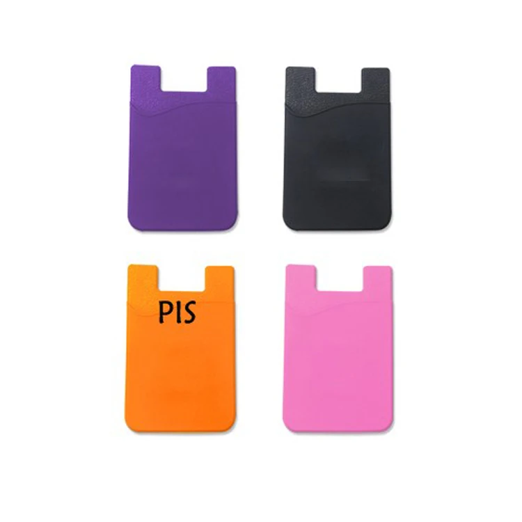 Silicone Adhesive Cell Phone Wallet Card Holder For Credit Card And Business Card Wallet