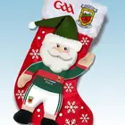 Christmas Stocking Decoration 18 Inch Felt Plush Christmas Decorations Large Christmas Stocking