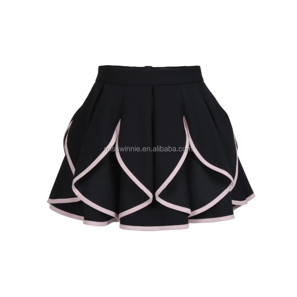 New design custom children girls' skirts pure pattern girls skirts OEM girls casual skirt for Summer