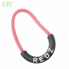 Cord Fancy Plastic Injection Embossed Printing Logo Cord Rubber Zipper Pulls/puller