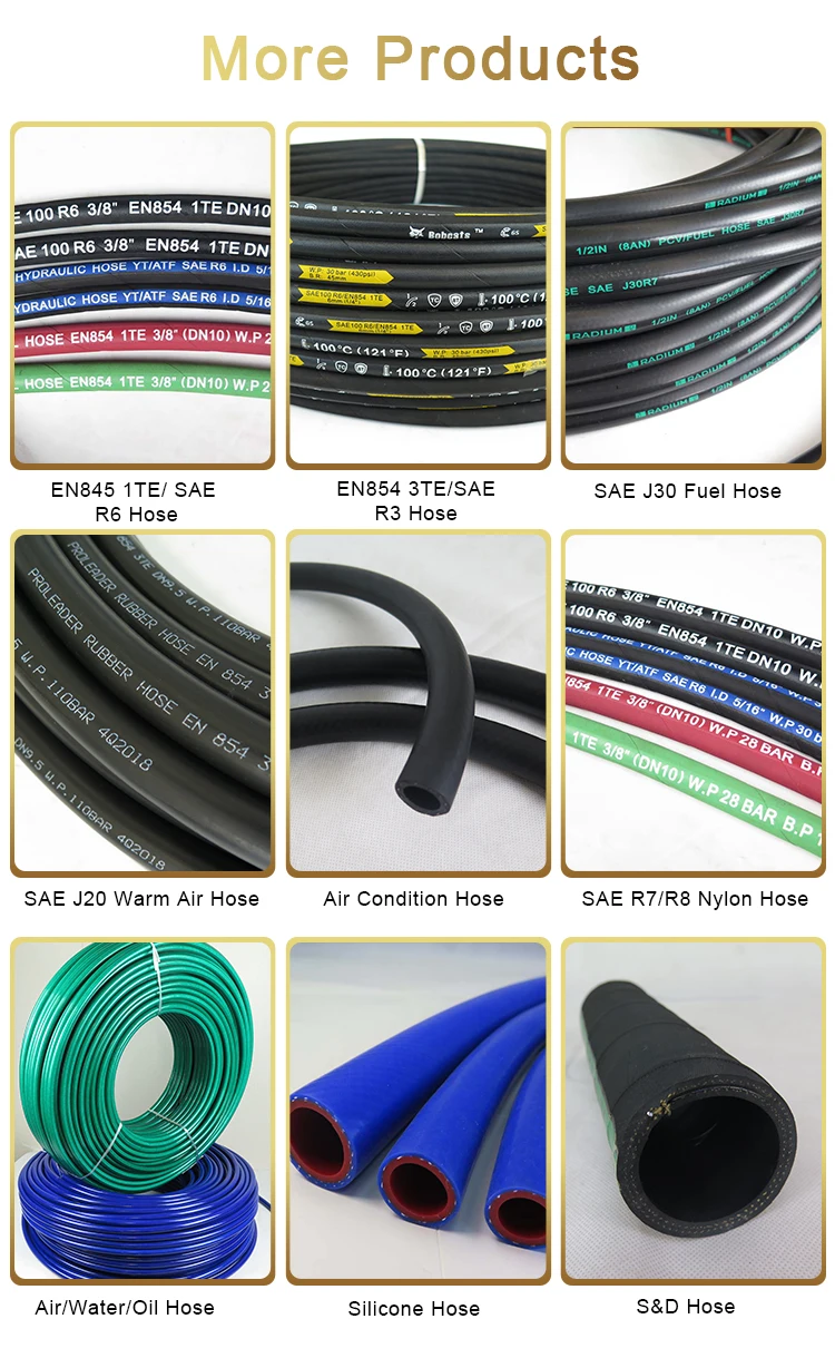 5/8 Inch Nitrile Rubber Fuel Injection Line Rated Hose Sae J30 R7
