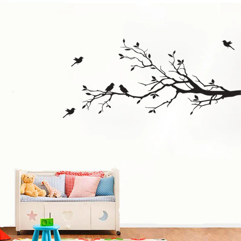 Wall Decal Vinyl Removable Decor Home Mural Room Sticker Bird Branch Banksy Art 