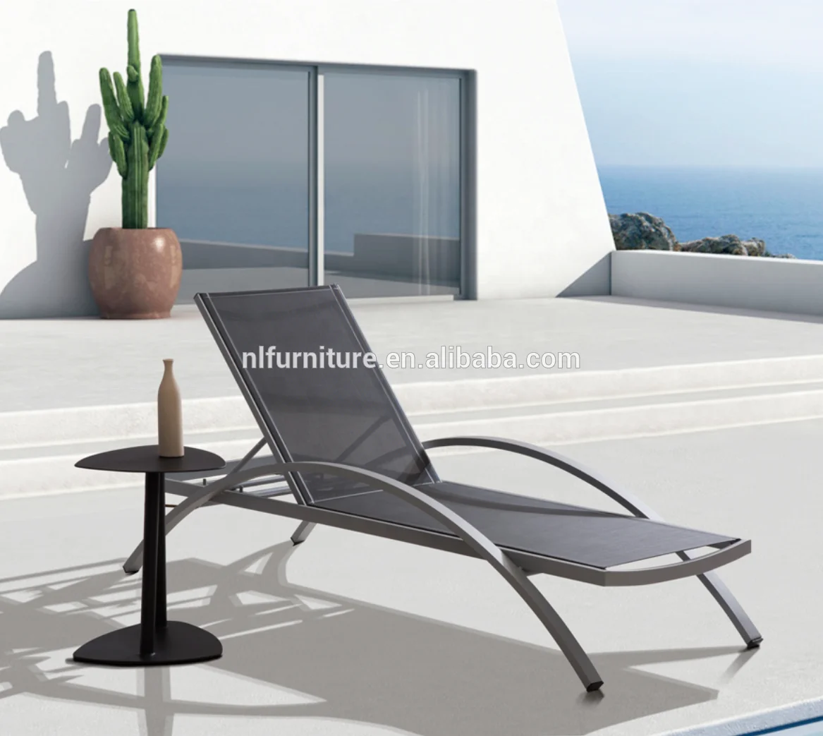 black mesh lounge chairs