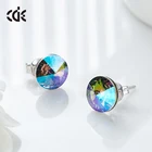 Multi Colors Stud Earring Multi Stud Earring Jewellery Round Multi Colors Stud Earring For Girl