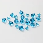 Gemstone Market Prices Aquamarine Color Good Quality Crystals Healing Stones Synthetic Cube Glass Gemstone