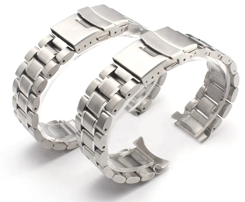 18mm solid stainless steel watch bracelet