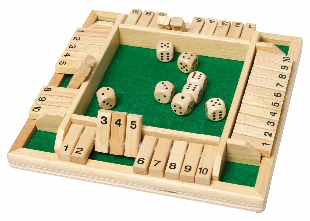 Shut The Box Game wood table game portable