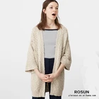 Sweaters Sweater Factory Women's Cotton Chunky Open Cardigan Sweaters With 3/4 Pagoda Sleeve On Sale