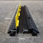 Pvc Wire Cable Wire Cable Protector PVC Rubber Wire 2 Channel Protector On The Floor Cable Protector Cable Trunking