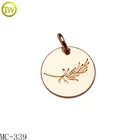 Pendant Metal Metal Pendant Small Jewelry Brand Logo Engraved Pendant Custom Metal Charm Jewelry Tags