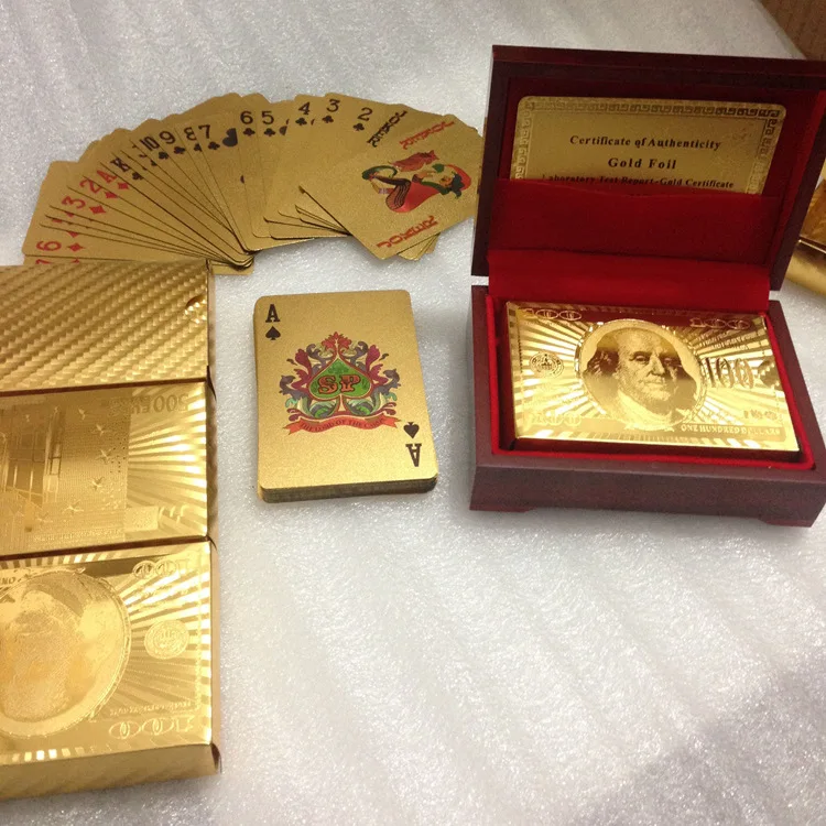 Yogatada Playing Cards 24k Gold Plated Full Poker Deck Pure Gold 
