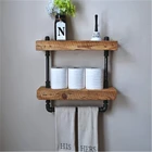 Family Environmental Protection Vintage Industrial Retro Towel Shelving Family Decorations