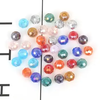 Free Shipping Mix Color 8mm Austria faceted Crystal Glass Beads Loose Spacer Round Beads For Jewelry Making Necklace Bracelet