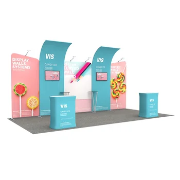 Simple Assemble 4X6 M Trade Show Stand Portable Modular Booth Display Exhibition Offer 3D Design