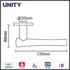 Metal Door Door UNITY SL214 Stainless Steel Metal External Designer Door Handle