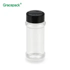 100ml Food Bottle 100ml 100ml Spice Jars Empty Food Grade Butterfly Lid Seal Pet Plastic Spice Bottle