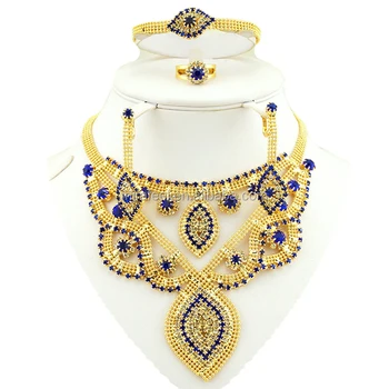 Special design indian wedding flowers jewelry gold plated