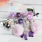 Gift Sets Preserved Rose Keychain Gift Set Eternal Rose Preserved Flower Keychain For Mom Men Friend Baby