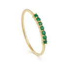 Cz Ring Fashion Jewelry Sterling Silver CZ Custom Emerald Stacking Ring 925