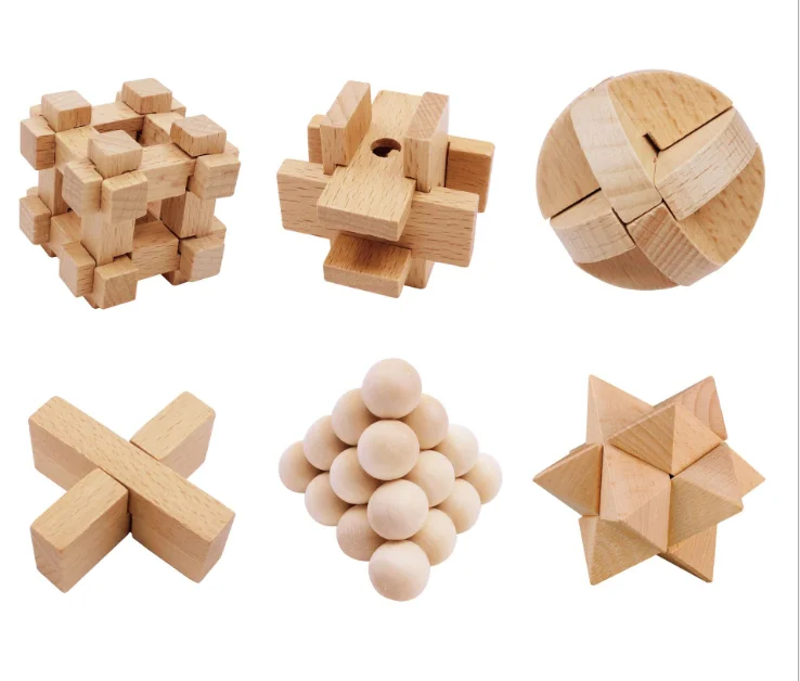 Holz Rätsel Magie Ball Brain Teaser Spielzeug Intelligenz Spiel Kugel Rätse T1Z4 