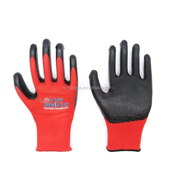 NLSSAFETY working gloves / Nitrile Coated Gloves / black gloves hand job gloves