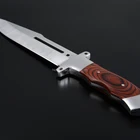 Blade Knife Camping Hunting Knives Stainless Steel Fixed Blade Knife With Pakka Wood Handle